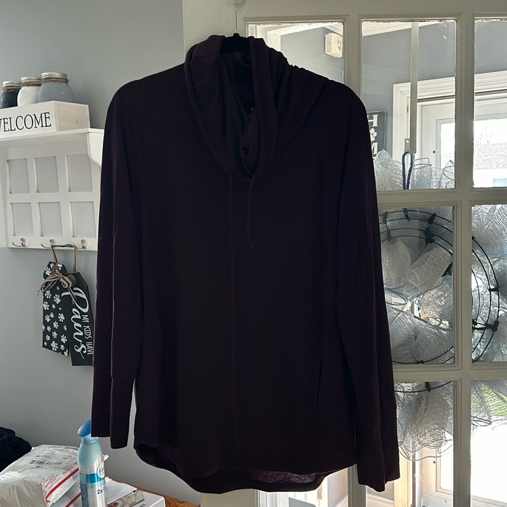 NWT pink Clover Shenaya knit top dark purple xl